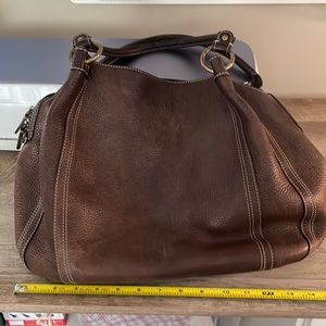 Brown leather Fossil shoulder bag